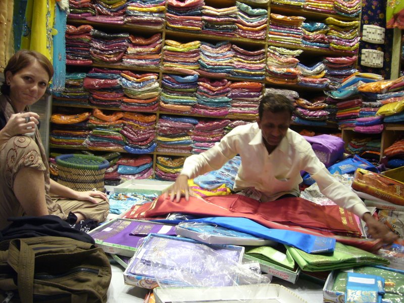 The sari salesman.